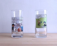 北歐老件芬蘭漫畫 Viivi 和 Wagner 90年代厚底玻璃杯