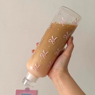 Minzy - Korean Tumbler Coquette Pink | Tumbler Ribbon Birthday Gift Souvenir | Kawaii Anti-Spill Spo