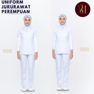 UNIFORM (STAFF NURSE) JURURAWAT PEREMPUAN (HIDDEN BUTTON)