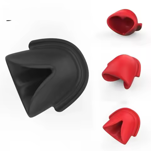 2025 New Red Fixed Tongue Gag Ball Invisible Silicone Gag Ball Sm Bondage Erotic Game Props for Coup