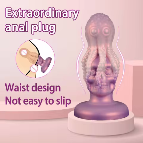 Silicone Anal Plug Prostate Massager Clitoral Anal Stimulator Soft Silicone Butt Plug Female Masturb