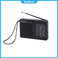 Portable Radio Battery Powered AM FM Radio Vintage Radio for Elderly (Black) [Bellare.sg]