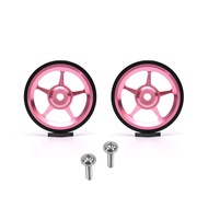 2pcs Aceoffix Easy Wheels Bearing with Titanium Bolts 60mm for Bro Pline Tline Aline 3SIXTY Pikes TRIFOLD Folding Bike Rear Rack Rolling Wheels Accessories Easywheel