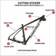 Cutting Sticker Frame MTB Bicycle Frame SANTA CRUZ HIGHBALL CC