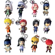 Anime Naruto Keychain NARUTO Figures Manga Uchiha Sasuke Hatake Uzumaki Kakashi Action Figure Accessories Pendant Kids Toys Gift