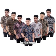 AZ RAYA 2022 KEMEJA LELAKI BATIK ASLI BATIK MODERN BATIK JAWA BATIK INDONESIA BAJU BATIK LENGAN PENDEK