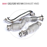 HMD Car Accessories Exhaust Downpipe High Flow Performance for BMW M3 M4 G80 G82 With OPF Catalytic 