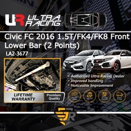 Ultra Racing Safety Bar Civic FC 2016 1.5Turbo FK4 FK8 Type R Front Lower Bar 2 Points Car Suspensio
