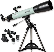 Carson Stara 80AZ Refractor Telescope for Kids & Adults, Erecting Fully Multicoated 700mm Scope Plos