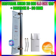 Antenna Connection GNET Mimo 20 dBi 5.8 GHz 120* + Basebox 5 30 dBm | Computer Network | Internet Ne