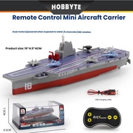 Aircraft Carrier Warship Mini RC Boat Dual Motor Toy Military Model Ship for Kids Gift