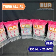 Thinwall Rectangle Long / Thinwall RL 750 ml Klir / Thinwall Panjang