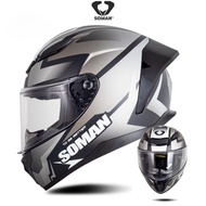 Genuine SOMAN SM973 Fullface Helmet Sports Design UV Protection Goggles