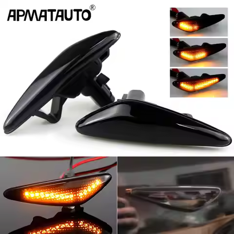 For Mazda MX-5 Miata ND 2016- RX-8 6 Atenza GH 5 Premacy CW Fiat 124 Spider 2Pcs Dynamic LED Side Ma