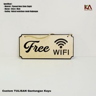 GANTUNGAN Cafe Sign Hanger FREE WIFI Wooden Icon Board/ FREE Resto Office/