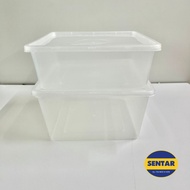 TLT SQ 5/7 Disposable Square Plastic Food Container Environment-Friendly Food Box (50pcs)