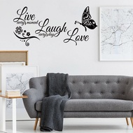 Live Every Moment Laugh Every Day Wall Stickers  Home Decoration Accessories Home Decor Decoration A