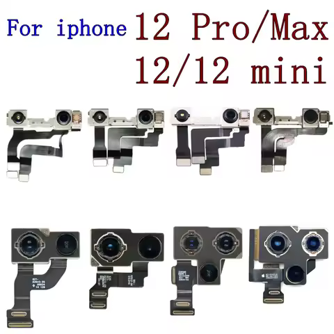 Back Main Rear Camera For iPhone 12 Pro Max/12 Mini 12Pro Front Facing Camera With Flash Module Sens