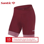 Santic กางเกงขาสั้นสำหรับปั่นจักรยานผู้หญิงกันกระแทก4D เบาะรองนั่งออกกำลังกายกางเกงปั่นจักรยาน MTB ผู้หญิงจักรยานเสือหมอบกางเกงขาสั้น KS6009