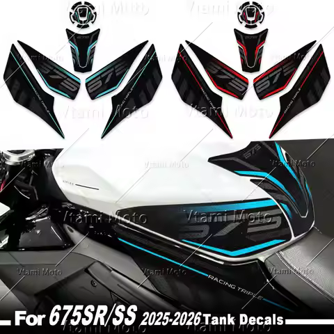 Motorcycle Tank Sticker Fuel Tank Traction Pads Protection Decals For 675SR 675SS 675SR-R 2025 2026