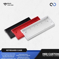 Black Iron Bull H60 Custom 60% Aluminum Gaming Keyboard Case Diy For Wooting 60He+ / Gh60 / Tofu60 /