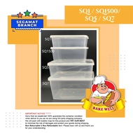 Square Microwave Food Container With Lid / Kotak Plastik Kek [SQ1/SQ5/SQ7/SQ1500]