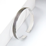 925 Silver Bangle Bracelet Original Bali Iron Rope Model