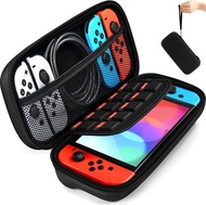 Carry Case Compatible with Nintendo Switch/Switch OLED Switch Carrying Case for Nintendo Switch Lite Portable Hard Shell Travel Case Pouch Protective Cover Bag with 9 Game Cartridges Card Slots for Nintendo Switch Console Pro Controller Accessories