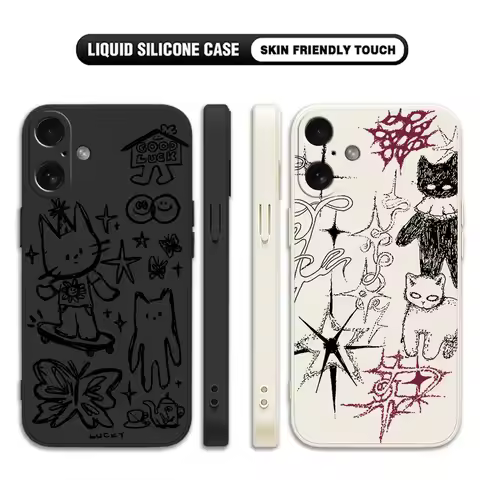 Y2K Cool Cat Fashion Case For Oppo Realme C65 C63 C55 C53 C35 C33 C30 C20 C21Y 13 11 10 9 9i 8 GT Ne