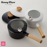 富士 天婦羅鍋 帶溫度計 16cm IH兼容 白色黑色 空心單手鍋