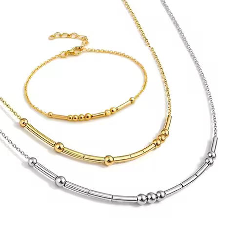 Personalized Stainless Steel Morse Code Necklace for Women Custom Name Necklace Morse Code Jewelry C