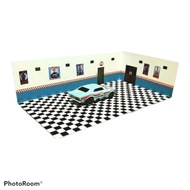 Part 6 Diorama Papercraft Garage Gulf Diorama diecast