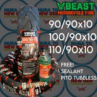 BEAST TIRE TUBELESS FLASH BY 90/90/10,100/90/10,110/90/10