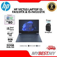 HP Victus 15-FA1231TX/ FA1232TX Gaming Laptop RTX 4050, INTEL CORE I5-12450H, 8GB, 512GB, 15.6" FHD,