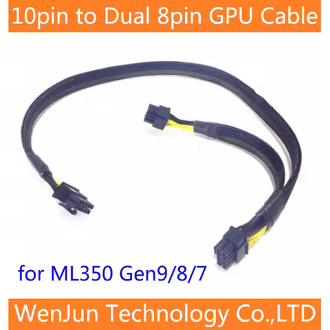 High Quality PSU 10pin to 8pin+8pin PCI-E Graphic Card Power Supply Cable for HP ML350 Gen9 Gen7 Gen