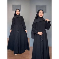 Turkey Dubay Halima Busui Abaya Dress Plain Black Arabic Abaya Dress with Swarovski Turkey Beads, NE
