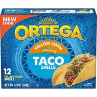 Vỏ bánh Taco ORTEGA Yellow Corn Shells 140g (Hộp 12 cái)