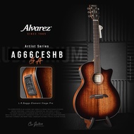 Alvarez AG66CESHB กีตาร์โปร่งไฟฟ้า GA สเปค Top Solid ( All Mahogany) สี Shadowburst