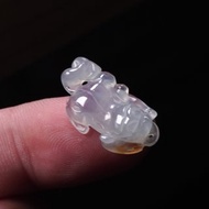 【招財神獸】冰種飄黃翡翡翠貔貅| 裸石 | 天然緬甸玉A貨 | 送禮