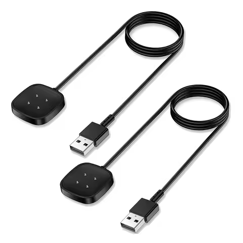 2PCS Smartwatch Charger Cable For Fitbit-Versa-4-Sense-2-Versa-3-Sense Cable USB Cable Cord Fast Cha