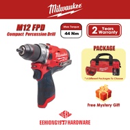 MILWAUKEE M12 FPD-0 FUEL 13mm 2-Speed Percussion Drill Driver 44nm SOLO RM499 M12-201B Battery Starter Pack PWP RM598 B2 Battery C12C Charger MCB-M12 Contractor Bag M12FPD-0 FPD 499 598