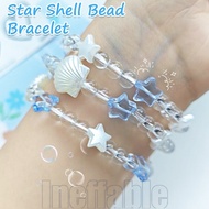 2/4/8Pcs Star Shell Beaded Bracelet - Transparent Beaded Bracelet - Summer Elastic Bracelets - Women