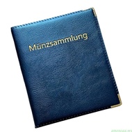 amonoqa 480 Pockets Coin Collection Album Leather Storage Album Coin Collection Book for Display Coi