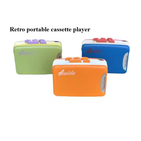 Transparent Cassette Player Portable Headphones Portable Radio Cassette English Listening Player