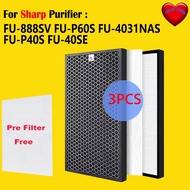 [Ready Stock] For Sharp FU-888SV Replacement Air Purifier HEPA & Deodorizing Filter For FU-P60S FU-8