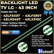 BACKLIGHT TV LED LG 43LF540 43LH540 43LF590 43LX310 43LF540T 43LF590T 43LH540T 43LX310C