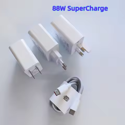 HUAWEI Original 88W Dual Ports Charger EU US UK SuperCharge USB A/C PD Power Adapter 6A Type C Cable