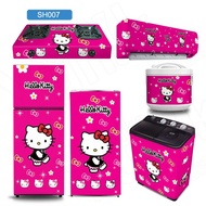MESIN Stove Sticker/Refrigerator Sticker/Washing Machine Sticker/Laundry Sticker/hello kitty pink fanta motif Sticker
