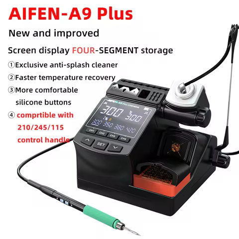 AIFEN A9 Plus Soldering Station Compatible Soldering Iron Tip 210/245/115 Handle Control Temperature