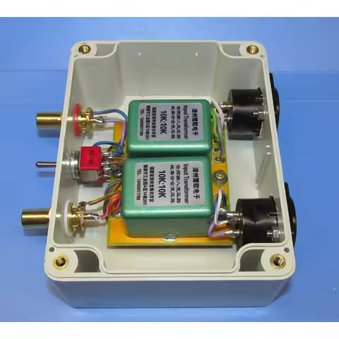 10K: 10K or 10K：600Ω permalloy transformer single-ended balanced converter, frequency response: 20Hz